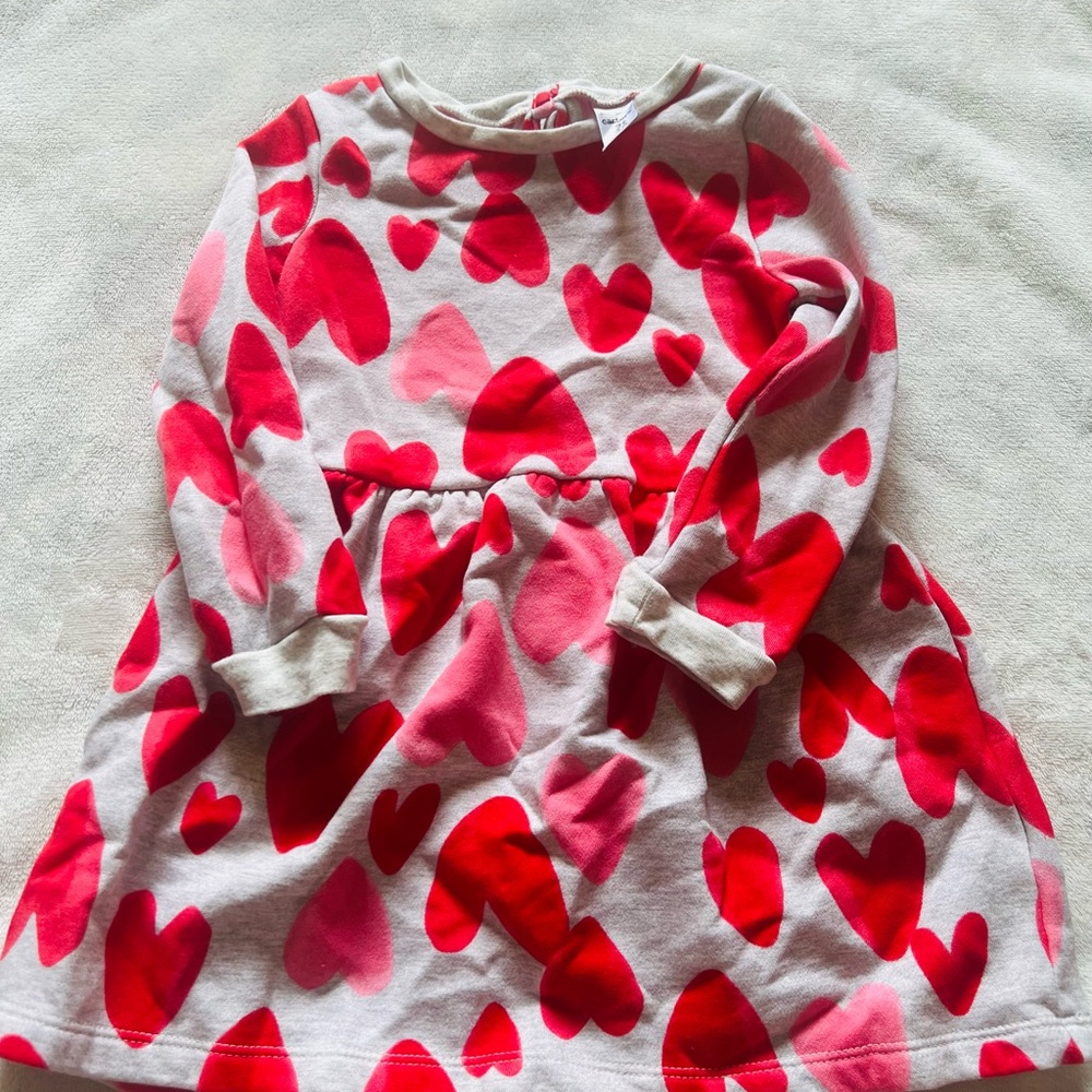 Carter’s Toddler Girl Heart Print Dress 3T Valentine’s Day